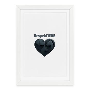 Respecting Animal Love Illustration - Framed poster (27 × 37 cm) - white - Front