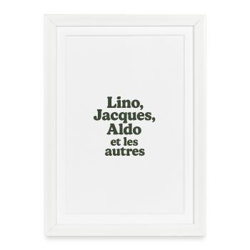 Adventure is adventure. Lino, Jacques - Framed poster (27 × 37 cm) - white - Front