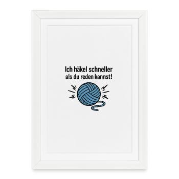 The Knitting Turbine - Framed poster (27 × 37 cm) - white - Front