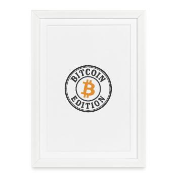 Édition Bitcoin - Affiche encadrée (27 × 37 cm) - blanc - Devant