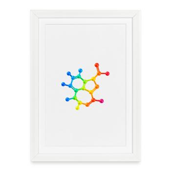 Trippy acid has visual effect - Framed poster (27 × 37 cm) - white - Front