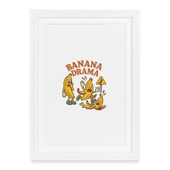Banana Drama Cartoon Trio - Framed poster (27 × 37 cm) - white - Front