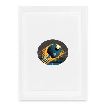Pingpong Table Tennis Power Serve Impulse - Framed poster (27 × 37 cm) - white - Front