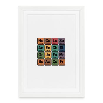 Colorful Emotion Squares - Framed poster (27 × 37 cm) - white - Front