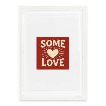❤️ Certains aiment le design – Amour, inspiration et rétro - Affiche encadrée (27 × 37 cm) - blanc - Devant