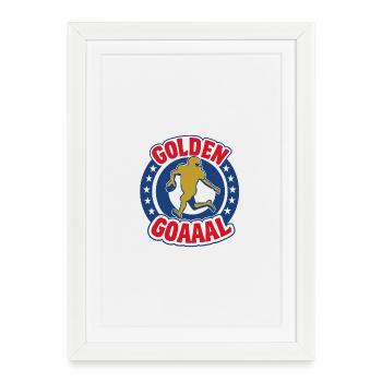 Golden Touchdown – Le football rencontre le GOAAAL - Affiche encadrée (27 × 37 cm) - blanc - Devant