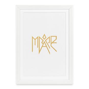 Mare Gold Glyph Logo - Framed poster (27 × 37 cm) - white - Front