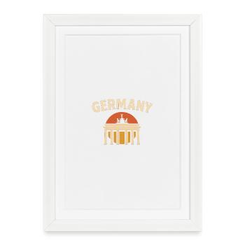 Germany Brandenburg Gate Sunset - Framed poster (27 × 37 cm) - white - Front
