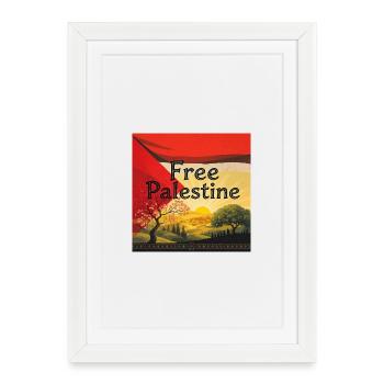 Palestine - Gerahmtes Poster (27 × 37 cm) - Weiß - Vorne