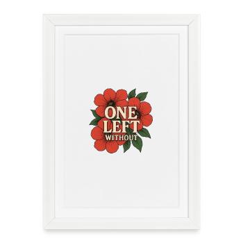 Flower Merch - Framed poster (27 × 37 cm) - white - Front