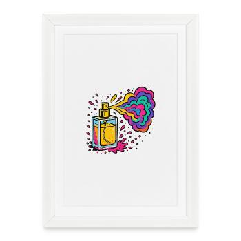 Explosion de couleurs de parfum néon - Affiche encadrée (27 × 37 cm) - blanc - Devant