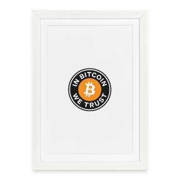 En Bitcoin, nous faisons confiance - Affiche encadrée (27 × 37 cm) - blanc - Devant