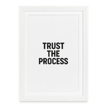 Motivation Merch - Framed poster (27 × 37 cm) - white - Front