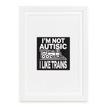 Train Passion Meme Graphic - Framed poster (27 × 37 cm) - white - Front