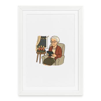 Mamie Karin - Affiche encadrée (27 × 37 cm) - blanc - Devant