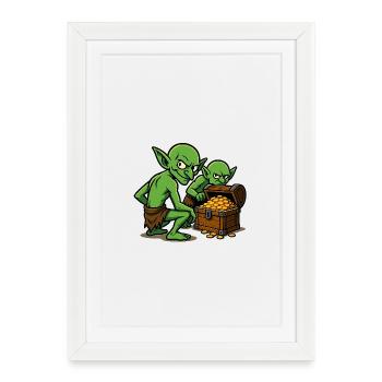 Green Goblin Treasure - Framed poster (27 × 37 cm) - white - Front