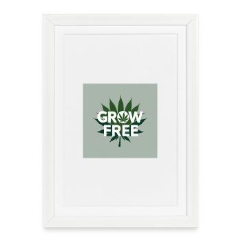 Conception de feuilles libres de culture - Affiche encadrée (27 × 37 cm) - blanc - Devant