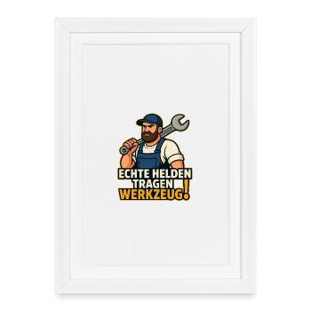 Outil de transport Real Hero - Affiche encadrée (27 × 37 cm) - blanc - Devant
