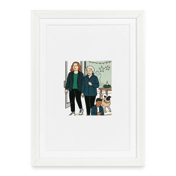 shopping with grandma - Framed poster (27 × 37 cm) - white - Front