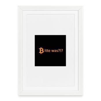 Bitcoin s’il vous plaît que dire - Affiche encadrée (27 × 37 cm) - blanc - Devant