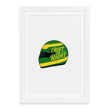 Light is right - Framed poster (27 × 37 cm) - white - Front