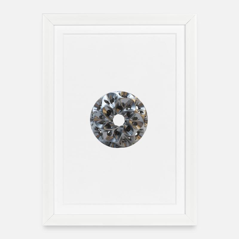 Titanium - Gerahmtes Poster (27 × 37 cm) - Weiß