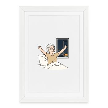 Mamie Karin - Affiche encadrée (27 × 37 cm) - blanc - Devant