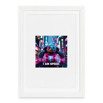 Vitesse - Affiche encadrée (27 × 37 cm) - blanc - Devant