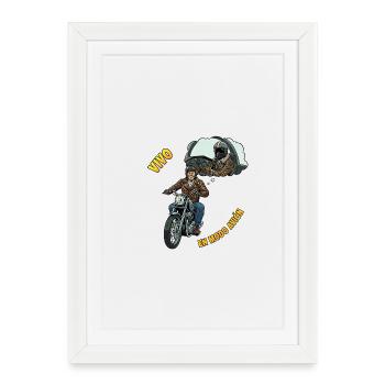 Je vis en mode avion - Affiche encadrée (27 × 37 cm) - blanc - Devant