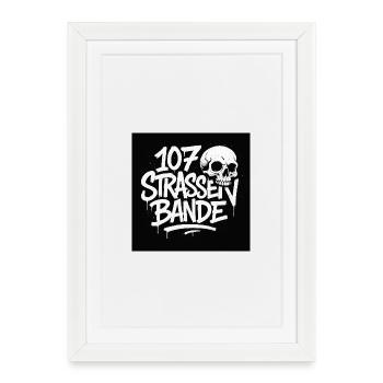 107 Street Gang Skull - Framed poster (27 × 37 cm) - white - Front
