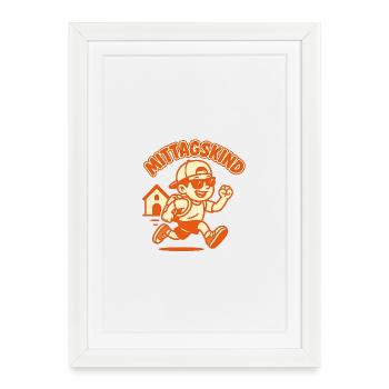 Midi Enfant Classique - Affiche encadrée (27 × 37 cm) - blanc - Devant