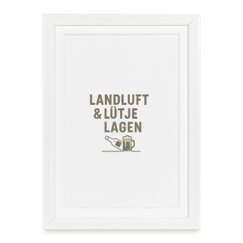 Landluft & Lütje Lagen - Affiche encadrée (27 × 37 cm) - blanc - Devant