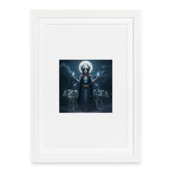Moon Queen of Wolves - Framed poster (27 × 37 cm) - white - Front