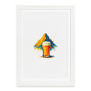 Beer Summit Color Explosion - Framed poster (27 × 37 cm) - white - Front