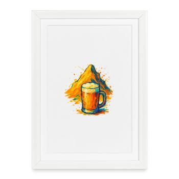 Explosion de couleurs de la bière Summit - Affiche encadrée (27 × 37 cm) - blanc - Devant
