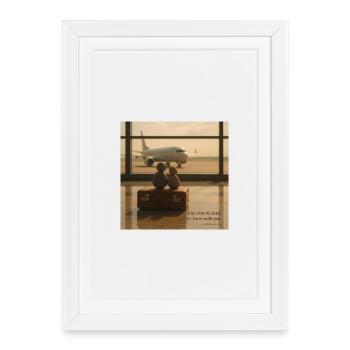 Heimkehrende Herzen am Terminal - Gerahmtes Poster (27 × 37 cm) - Weiß - Vorne