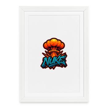 MICRO-ONDE!  - Explosion de graffitis | Design exclusif - Affiche encadrée (27 × 37 cm) - blanc - Devant