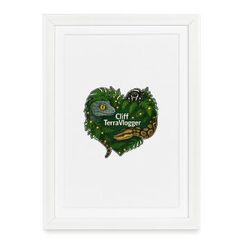 Cliff TerraVlogger Jungle Heart - Framed poster (27 × 37 cm) - white - Front