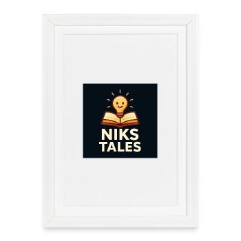 Niks Tales Lightbook - Affiche encadrée (27 × 37 cm) - blanc - Devant