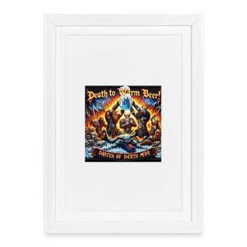 Mort à la bière chaude - Triomphe barbare - Affiche encadrée (27 × 37 cm) - blanc - Devant