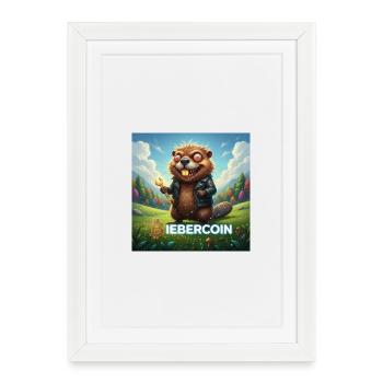 Crypto Beaver with Wrench - Framed poster (27 × 37 cm) - white - Front