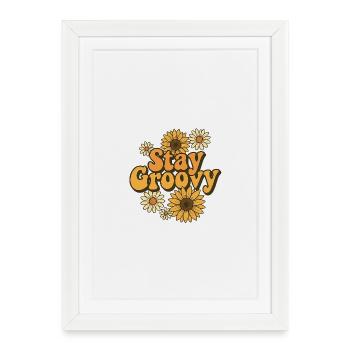 Stay Groovy - Framed poster (27 × 37 cm) - white - Front