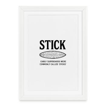 Les premiers bâtons de planches de surf - Affiche encadrée (27 × 37 cm) - blanc - Devant