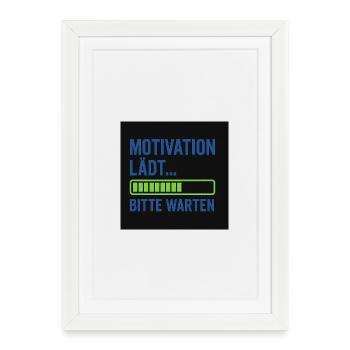 Motivation loads... Please wait - Framed poster (27 × 37 cm) - white - Front