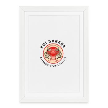 Koi Garage - Framed poster (27 × 37 cm) - white - Front