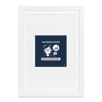 Nap Approved: Zen Productivity - Framed poster (27 × 37 cm) - white - Front