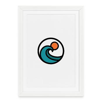 Ocean Spirit - Affiche encadrée (27 × 37 cm) - blanc - Devant