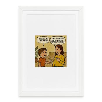 Trillion demand and world aid joke - Framed poster (27 × 37 cm) - white - Front