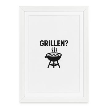 Griller - Affiche encadrée (27 × 37 cm) - blanc - Devant