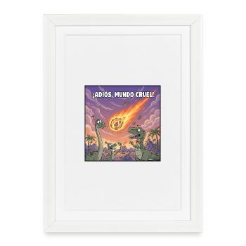 Goodbye Cruelty World: Dinosaurs - Framed poster (27 × 37 cm) - white - Front